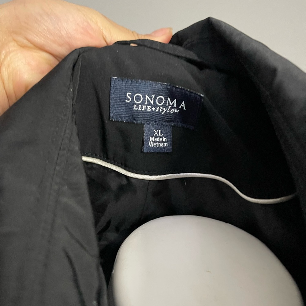 Sonoma Women's Black Trench Coat - Picture 2 of 2